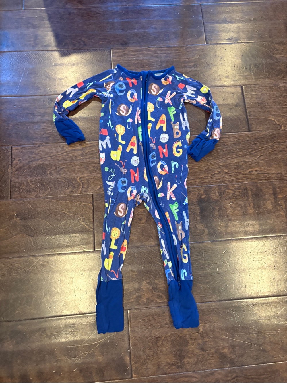 Little Sleepies ABC bamboo footie pajamas